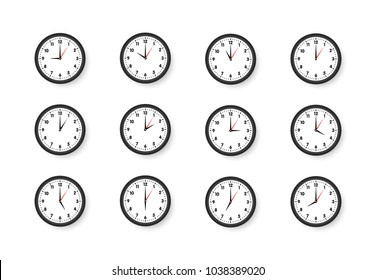 clock Isolated on white background vector illustration