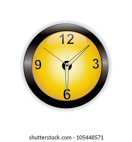 Clock isolated on white background