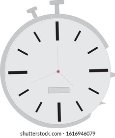 clock isolated on white background. illustration vector