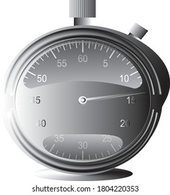 Clock isolated on white background and space for text 