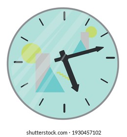 The clock is isolated on a white background. Watch as a piece of furniture.