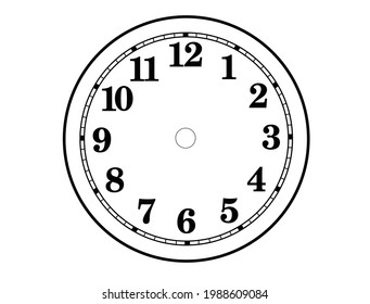 the clock is isolated on a white background