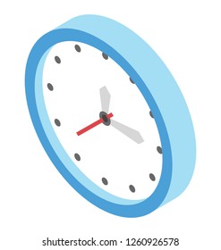 Clock isometric icon design 