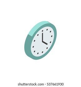 Clock isometric icon or logo. 3d vector illustration of clock. Isometric vector furniture. Element of home interior for web design, mobile app, infographic. Vector isometric icon of clock.