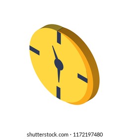 Clock isometric left top view 3D icon