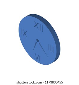 Clock isometric left top view 3D icon