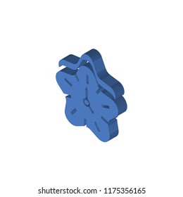 Clock isometric left top view 3D icon