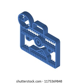 Clock isometric left top view 3D icon