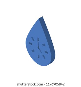 Clock isometric left top view 3D icon