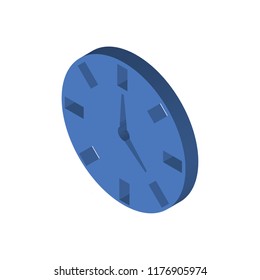 Clock isometric left top view 3D icon