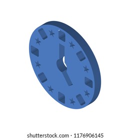 Clock isometric left top view 3D icon