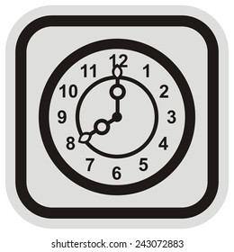clock key, frame, vector icon