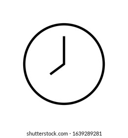 clock line art vector icon - ui icon vector