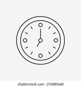 clock line icon