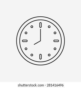 clock line icon