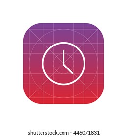 clock line icon