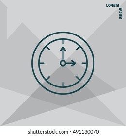 Clock line icon