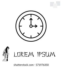 Clock line icon