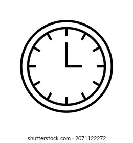 Clock line icon for apps and web sites