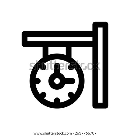 clock line icon. Clean and minimalist vector icon for websites, mobile apps, presentations, and logos. Fully scalable and customizable for any project.