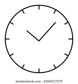 Clock Line Icon. Contact Icon Editable Stroke Vector Illustration