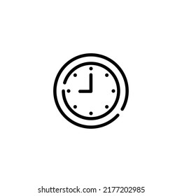 Clock line icon design vector illustration
