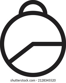 clock line icon, editable stroke and color.