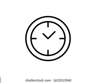 Clock line icon. High quality outline symbol for web design or mobile app. Thin line sign for design logo. Black outline pictogram on white background