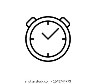 Clock line icon. High quality outline symbol for web design or mobile app. Thin line sign for design logo. Black outline pictogram on white background