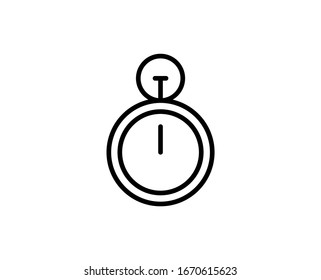 Clock line icon. High quality outline symbol for web design or mobile app. Thin line sign for design logo. Black outline pictogram on white background
