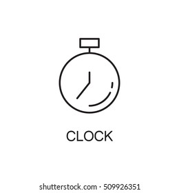 Clock line icon. High quality pictogram of home's furniture. Outline vector symbol for design website or mobile app. Thin line sign of clock for logo, visit card, etc.
