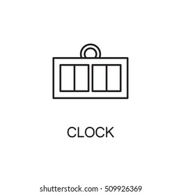 Clock line icon. High quality pictogram of home's furniture. Outline vector symbol for design website or mobile app. Thin line sign of clock for logo, visit card, etc.