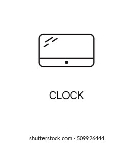 Clock line icon. High quality pictogram of home's furniture. Outline vector symbol for design website or mobile app. Thin line sign of clock for logo, visit card, etc.