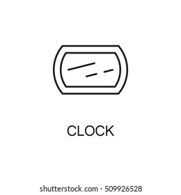 Clock line icon. High quality pictogram of home's furniture. Outline vector symbol for design website or mobile app. Thin line sign of clock for logo, visit card, etc.