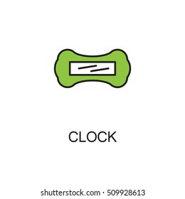 Clock line icon. High quality pictogram of home's furniture. Outline vector symbol for design website or mobile app. Thin line sign of clock for logo, visit card, etc.