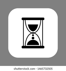 Clock line icon isolated on grey background. Black and white simple watches. Time concept. Vector illustration