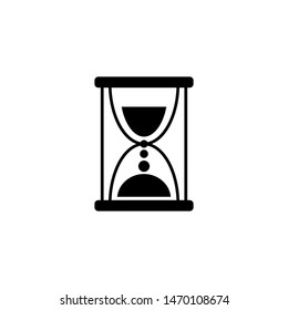 Clock line icon isolated on white background. Black and white simple watches. Time concept. Vector illustration