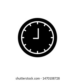 Clock line icon isolated on white background. Black and white simple watches. Time concept. Vector illustration