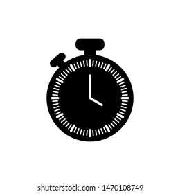 Clock line icon isolated on white background. Black and white simple watches. Time concept. Vector illustration