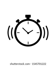 clock line icon isolated on white background time sign