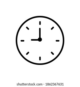 Clock line icon. on time symbol. simple design editable. design vector illustration