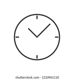 Clock line icon on a white background