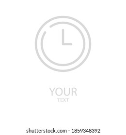 clock line icon, outline vector illustration.