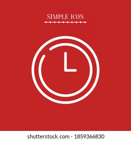 clock line icon, outline vector illustration.