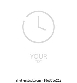 clock line icon, outline vector illustration.