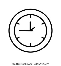 clock line icon stock illustration 