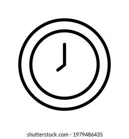 Clock line icon. Time icon. Home interior. simple illustration. Editable stroke. Design template vector