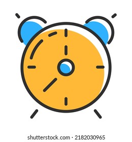 Clock line icon. Time logo in color. Vector illustration concept