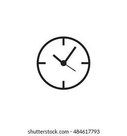 Clock line icon, time outline vector logo illustration, linear pictogram isolated on white