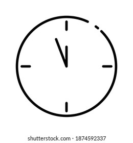 Clock line icon. time symbol. simple design editable. design vector illustration